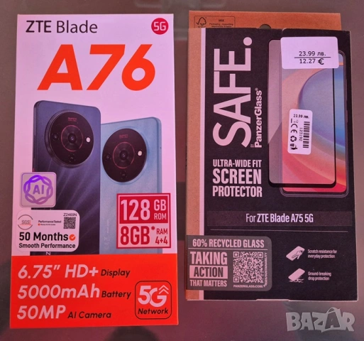 Чисто нов смартфон ZTE Blade A76 5G 128/8GB