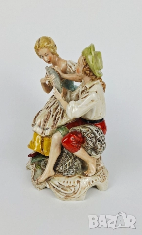 Фигурка на мъж и жена рибари - Gräfenthal, снимка 2 - Статуетки - 52158427
