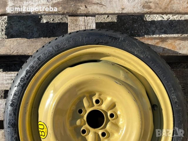 16 резервна джанта патерица 5х100 Toyota Prius Verso S 125/70/16, снимка 2 - Гуми и джанти - 52683042