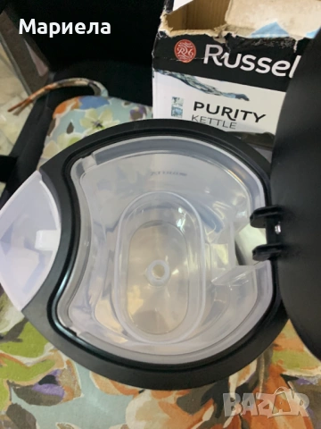 Кана за вода Russell Hobbs Purity 22850-70, 2200W, 1л, филтър Brita, синя светлина, снимка 8 - Кани - 53188343