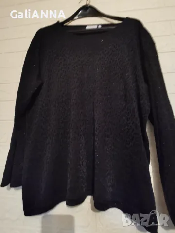 ТУНИКА КАДИФЕ С ЛЕК БЛЕСТЯЩ ЕФЕКТ 3XL-4XL, снимка 4 - Туники - 48572149