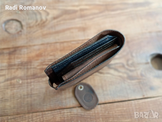 Мъжки кожен портфейл, естествена кожа, мъжки подарък., снимка 3 - Портфейли, портмонета - 41534350