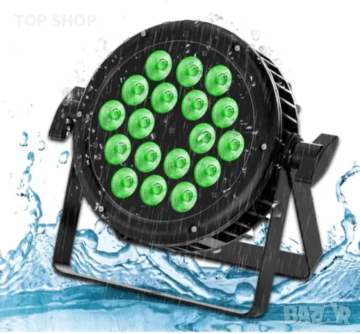 DMX 18 x18W Водоустойчиви DJ LED Par светлини RGBW IP67 Сценични светлини LED диско осветление