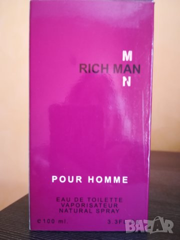 Тоалетна вода RICH MAN POUR HOMME, 100 ml., снимка 2 - Мъжки парфюми - 43775288