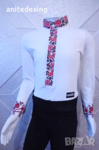 Детска риза боди с етно мотиви за спортни танци, снимка 1