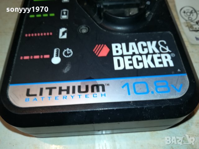 LITHIUM CHARGER 10.8V BLACK & DECKER 2612211658, снимка 3 - Винтоверти - 35245346