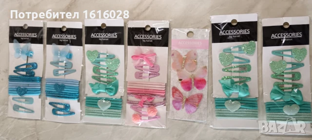 Нови комплекти от детски фиби и ластици., снимка 8 - Шноли, диадеми, ленти - 36620663