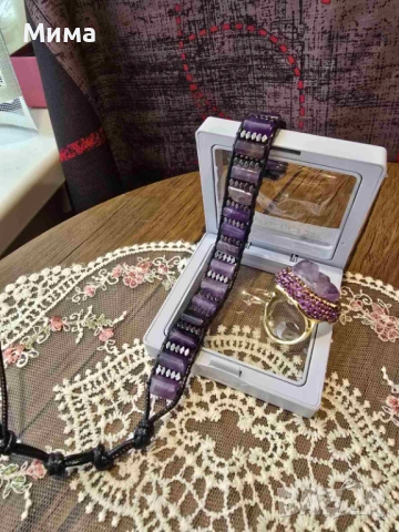 Гривна и пръстен с аметист