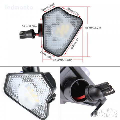 Светлина под огледалата Мерцедес W176 X156 W204 W212 W246 W117 W218 W219 W209 W221 C117 W242, снимка 6 - Аксесоари и консумативи - 33418764