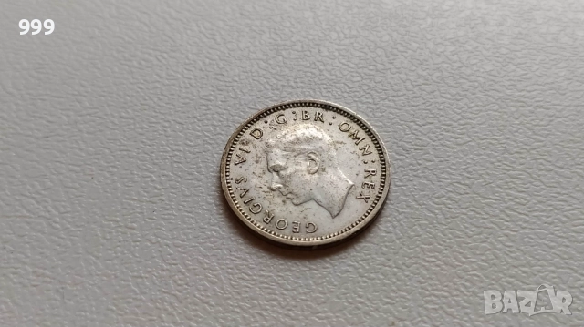 3 пенса 1934, 1936, 1940, 1941 Великобритания - Сребро, снимка 9 - Нумизматика и бонистика - 45965120