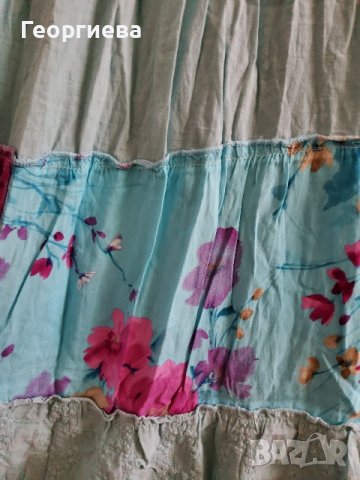 Красива дълга пола в тюркюазен цвят, снимка 4 - Поли - 37741163