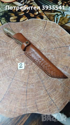 Собствено производство  ръчна изработка  кании за ножове телешки бланк 3,2мм в комплект с ножа , снимка 13 - Ножове - 51934195