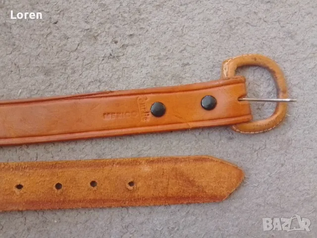 Кожен колан светло кафяв цвят, снимка 2 - Колани - 48689277