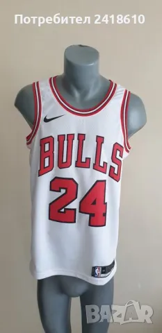 Nike NBA Chicago Bulls Lauri Markkanen #24 Mens Size 44 /S - M ОРИГИНАЛ! МЪЖКИ ПОТНИК!, снимка 8 - Спортни дрехи, екипи - 47346235