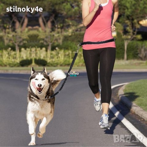 Джогинг колан за куче Колан за джокинг за куче с повод Комплект за бягане за куче Кучешки колан, снимка 6 - За кучета - 36766908