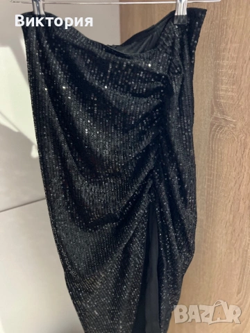 Черен Сет с пайети топ и пола , снимка 5 - Комплекти - 53053857