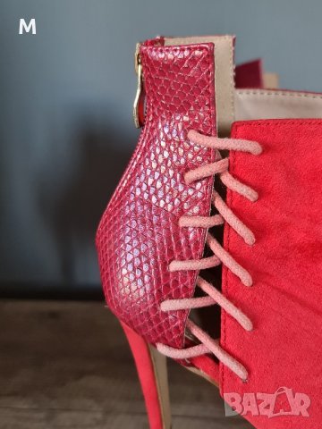 Уникални дамски обувки на ток с връзки , снимка 2 - Дамски обувки на ток - 43941209