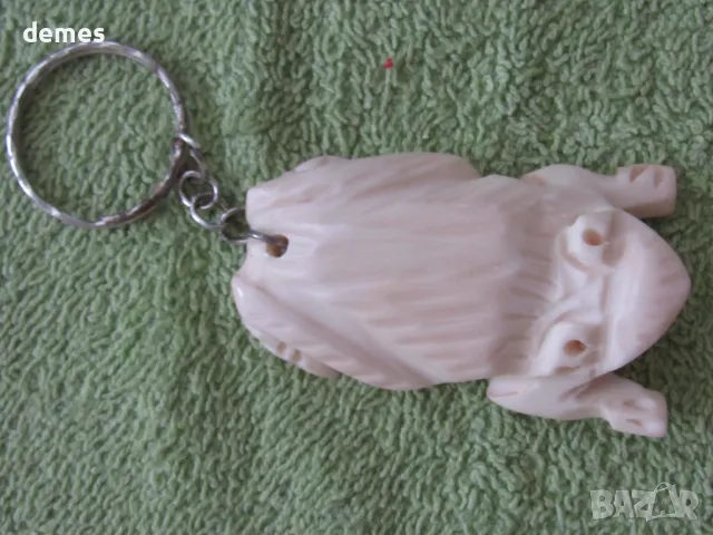 Ключодържател от камилска кост-жаба, изящна изработка, снимка 4 - Други - 48476350
