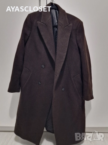 Палто Zara в шоколадово кафяво, снимка 2 - Палта, манта - 52329360