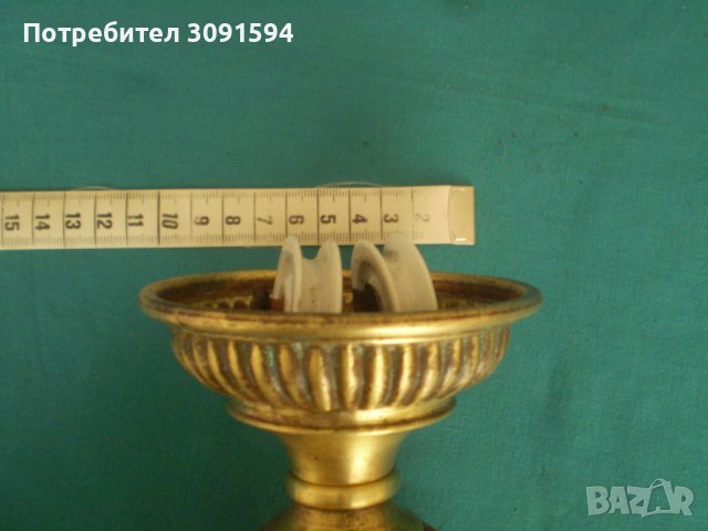 рядкя Стара бронзова лампа полюлеи тип асансиор , снимка 12 - Антикварни и старинни предмети - 38782157