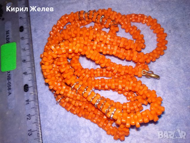 КРАСИВО РЕТРО СТИЛ ГЕРДАНЧЕ КОЛИЕ ХЕНД - МЕЙД АРТ БИЖУ с МЕСИНГОВИ ЕЛЕМЕНТИ и ЗАКОПЧАЛКА 37089, снимка 14 - Колиета, медальони, синджири - 40415297