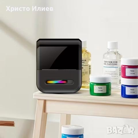 Преносим термопринтер за етикети без мастило за офиса и дома, снимка 8 - Друга електроника - 52053238