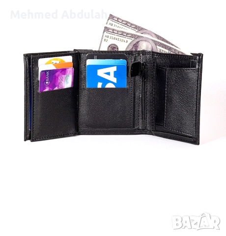 Мъжки портфейл с джоб за монети, снимка 3 - Портфейли, портмонета - 52612200