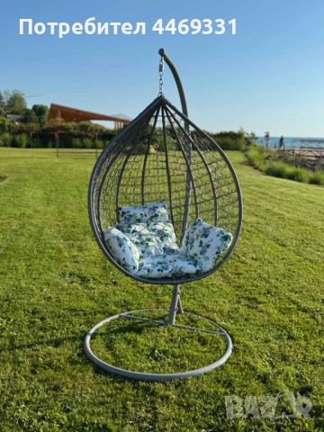 Градинска висяща люлка тип гнездо,яйце–Промоция!, снимка 5 - Дивани и мека мебел - 52376975