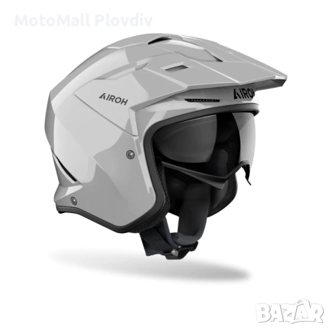 Каска Airoh Kombakt Color Concrete Grey Gloss , снимка 3 - Аксесоари и консумативи - 51784214