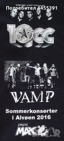 Тениска групи 10 CC. Tour 2016, снимка 2 - Тениски - 51054421