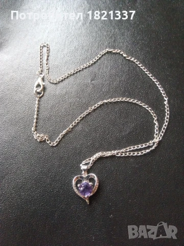 Колие с кристал аметист, снимка 6 - Колиета, медальони, синджири - 50580756