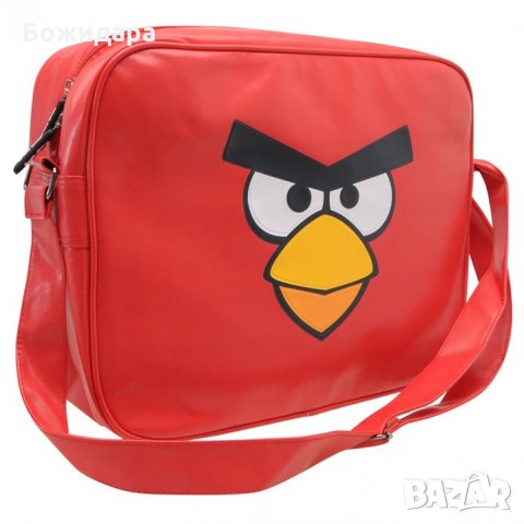 Многоцветна забавна чанта " Angry Birds character "в черно и  червено   ,внос от Англия