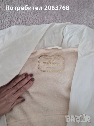 Бежово-бяло зимно яке, снимка 5 - Якета - 52883175