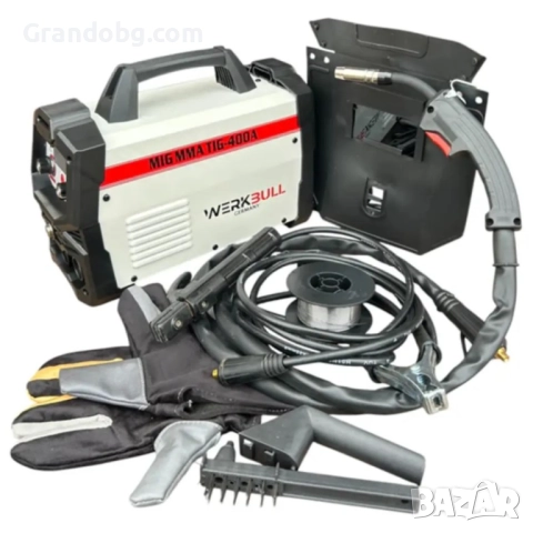 2в1 Телоподаващо Инверторен Електрожен 400А WERKBULL + подарък заваръчна соларна маска и соларни очи, снимка 7 - Други инструменти - 52108708