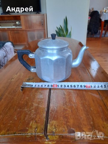 Стар алуминиев чайник #10, снимка 3 - Антикварни и старинни предмети - 37801313
