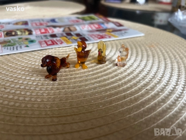 Малки стъклени фигурки-4 броя, снимка 2 - Колекции - 53492557