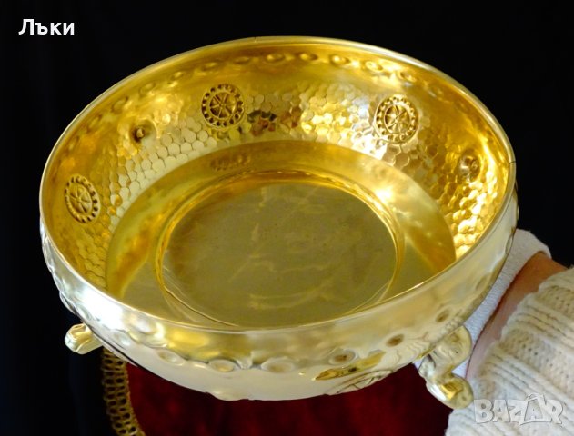 Бронзов съд с капак и лъвски лапи,кутия за бижута. , снимка 7 - Антикварни и старинни предмети - 40253250