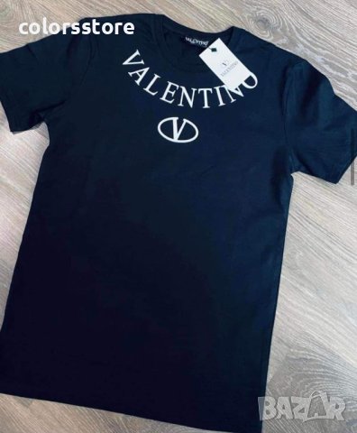 Черна мъжка тениска  Valentino код DS45, снимка 1 - Тениски - 31522733