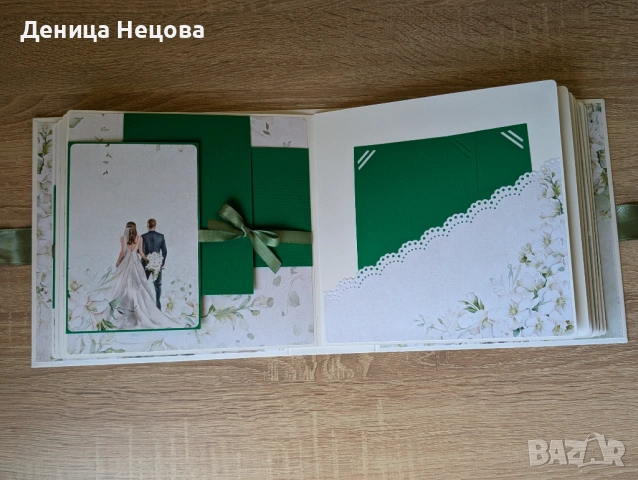 Сватбен албум, ръчно изработен албум за сватба, сватбена картичка, снимка 18 - Подаръци за сватба - 53475193