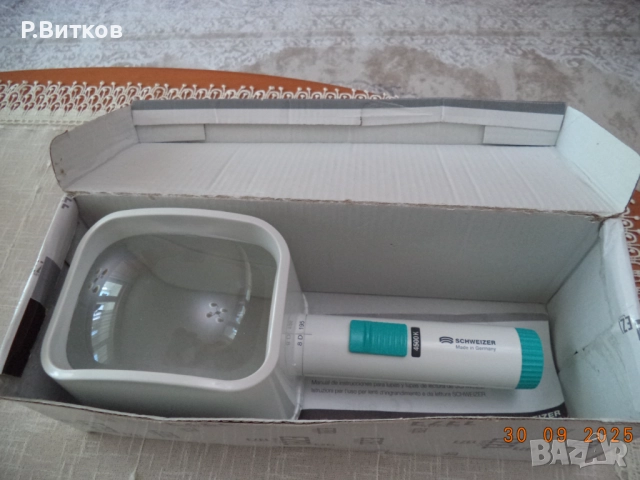 Лупа SCHWEIZER 8 диоптъра с LED осветление, снимка 7 - Други - 51919379