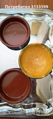 Три КЕРАМИЧНИ съдчета за ядки; Две стъклени купички за крем, снимка 4 - Други - 51698349