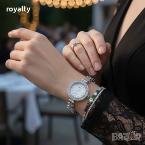 Дамски комплект часовник с гривна – елегантен подарък в луксозна кутия, снимка 4 - Дамски - 52122063