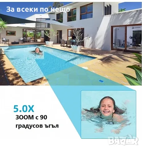 Двойна камера за двупосочно видеонаблюдение през телефон с 4К резолюция, снимка 13 - Камери - 48775225