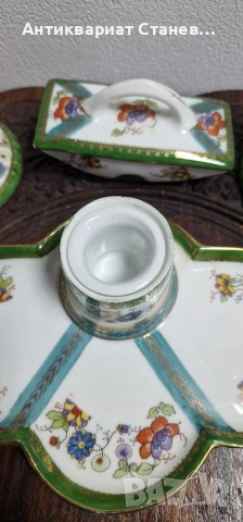 Антикварна порцеланова мастилница, снимка 7 - Антикварни и старинни предмети - 53459580