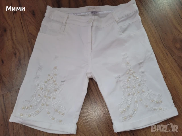 Бял къс панталон Lucy, снимка 2 - Къси панталони и бермуди - 51159602