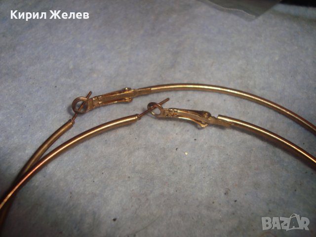 ПОЗЛАТЕНИ ГОЛЕМИ СТАРИ ОБЕЦИ Тип ХАЛКИ - ВИНТИДЖ КЛАСИКА МОДЕЛ 16542, снимка 2 - Обеци - 36596865