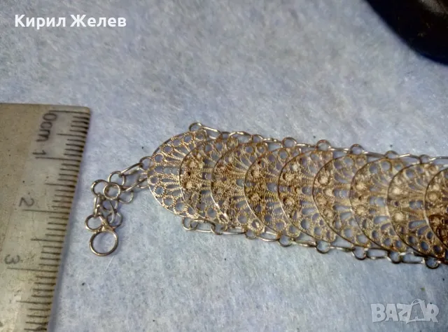 СТАРА НЕЖНА ФИЛИГРАННА СРЕБЪРНА ГРИВНА СРЕБРО 925 РЕТРО БИЖУ ФИНА МАЙСТОРСКА РЪЧНА ИЗРАБОТКА 47940, снимка 6 - Антикварни и старинни предмети - 48476539