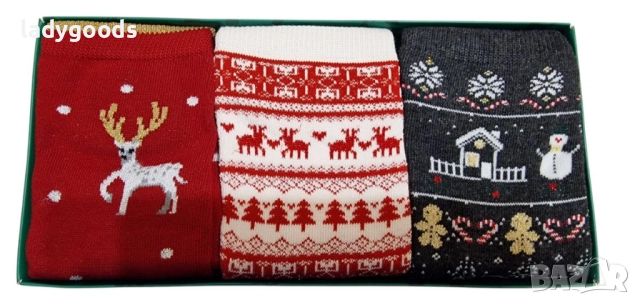 Дамски чорапи.Коледни дамски чорапи.Модел 01., снимка 4 - Дамски чорапи - 52789377