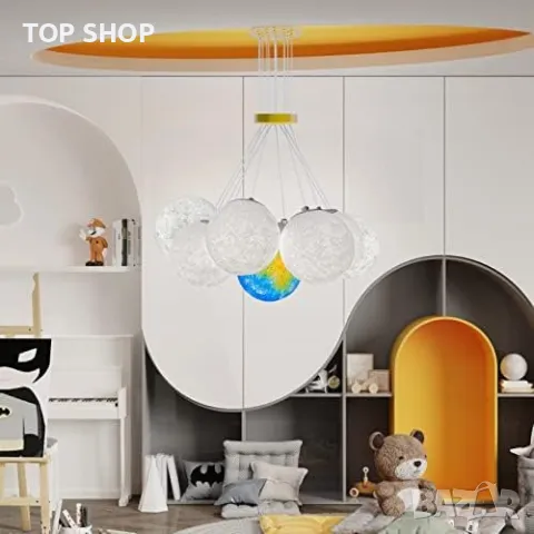 Нова Висяща таванна лампа/Топчета 3 променливи цвята/Спалня Кухня, снимка 2 - Лампи за таван - 49217238