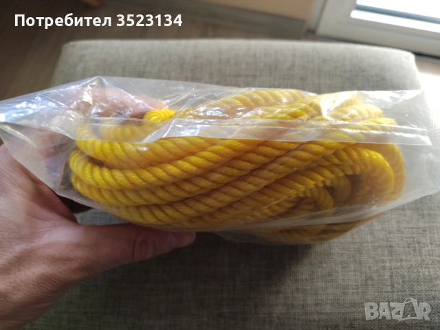 Ново-здраво найлоново фитнес въже за скачане- аеробика ,жълт цвят, снимка 7 - Фитнес уреди - 52813964